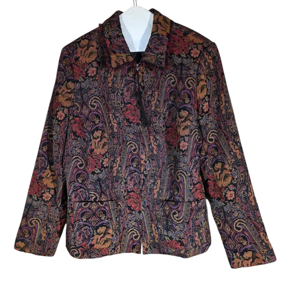 Requirements Vibrant Tapestry Blazer Jacket EUC